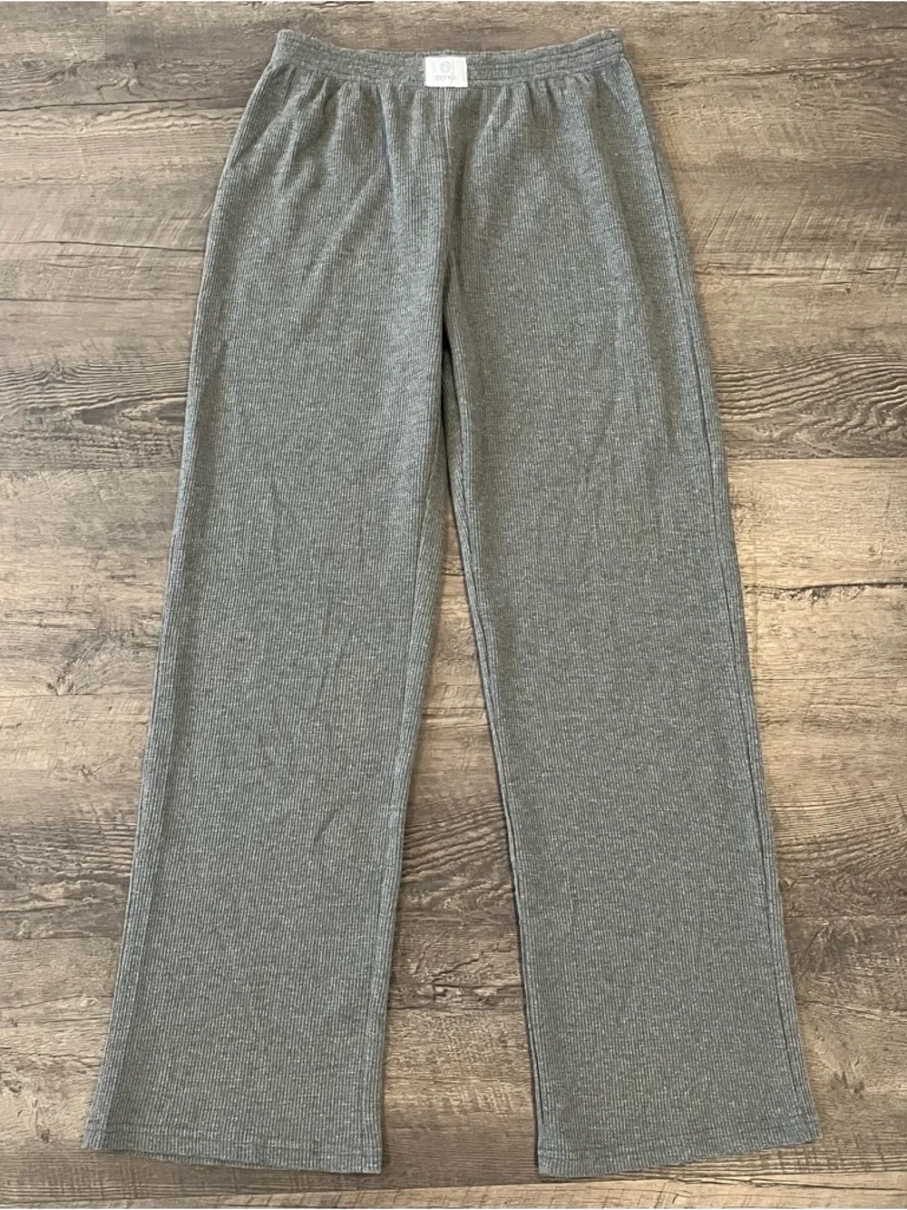 PARKE Waffle Boxer Wide Leg Pants in Stormy Gray - Picture 2 of 7